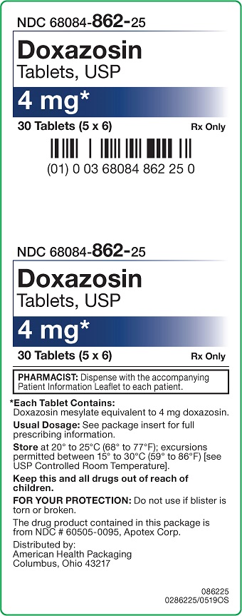 4 mg Doxazosin Tablets Carton - 30UD