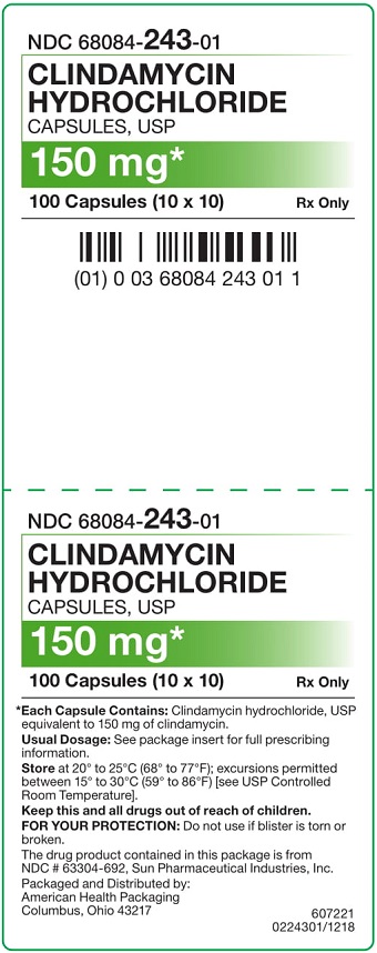 150 mg Clindamycin HCl Carton