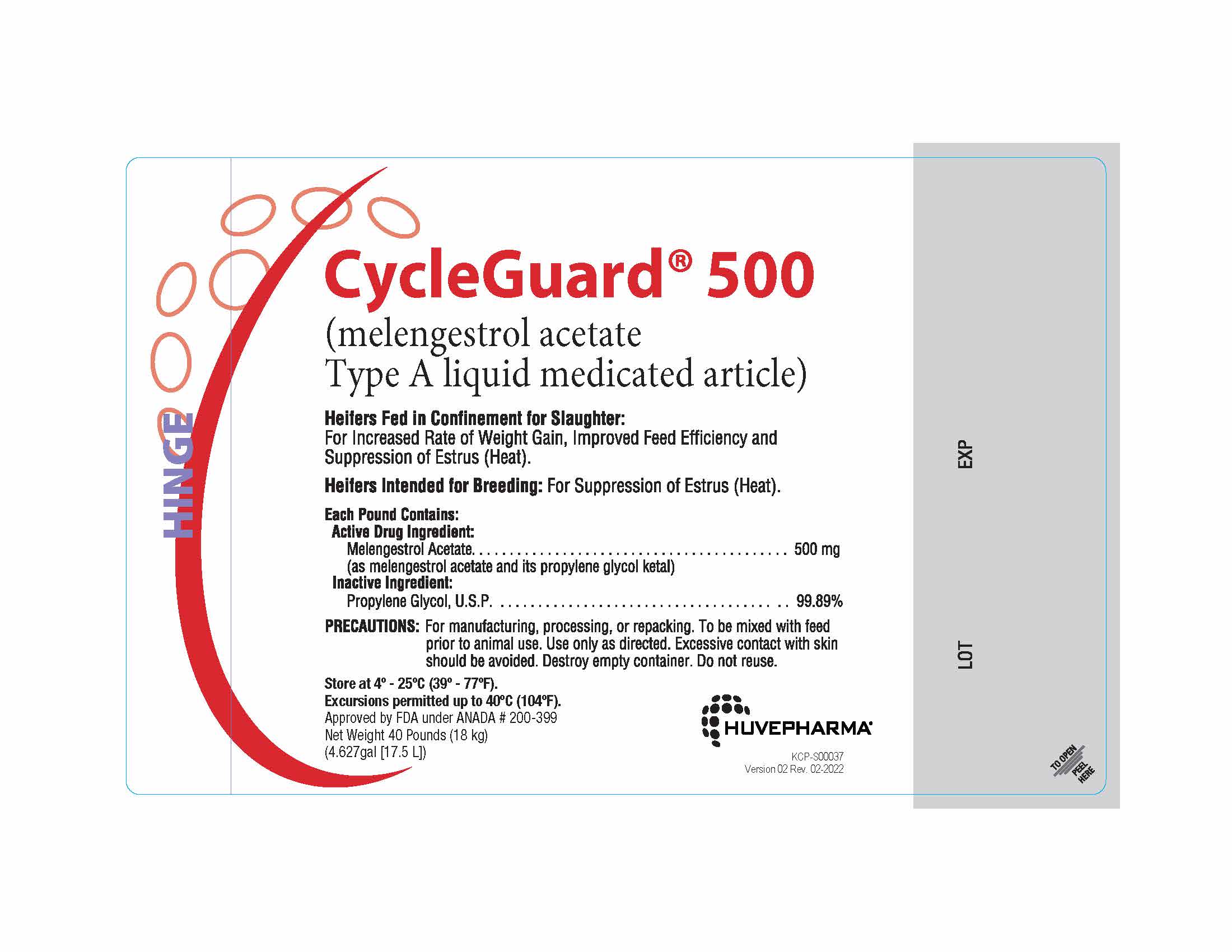 CycleGuard 500 label page 1