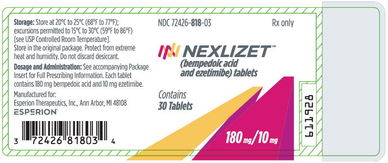 PRINCIPAL DISPLAY PANEL - 180 mg/10 mg Tablet Bottle Label