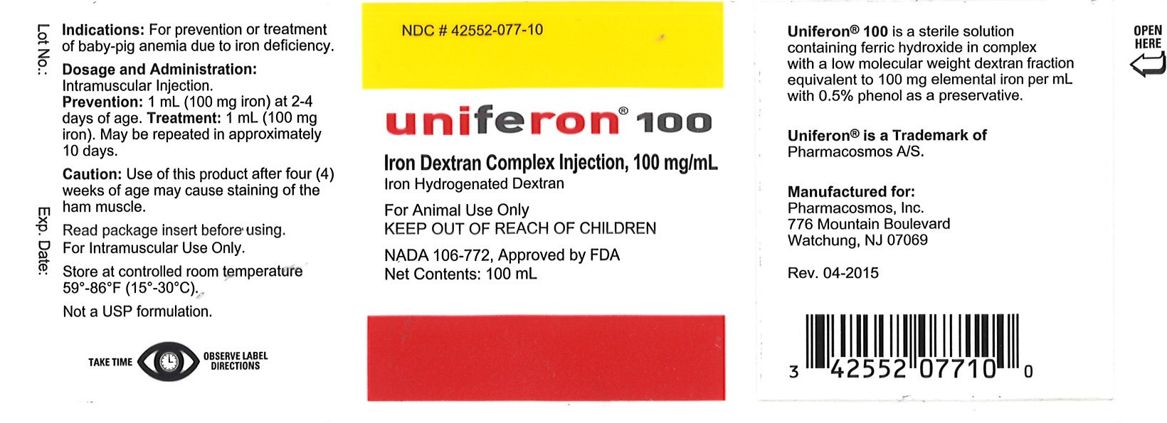 Uniferon 100 100mL Label