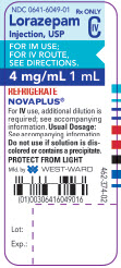 Lorazepam Injection, USP CIV 4 mg/mL 1 mL