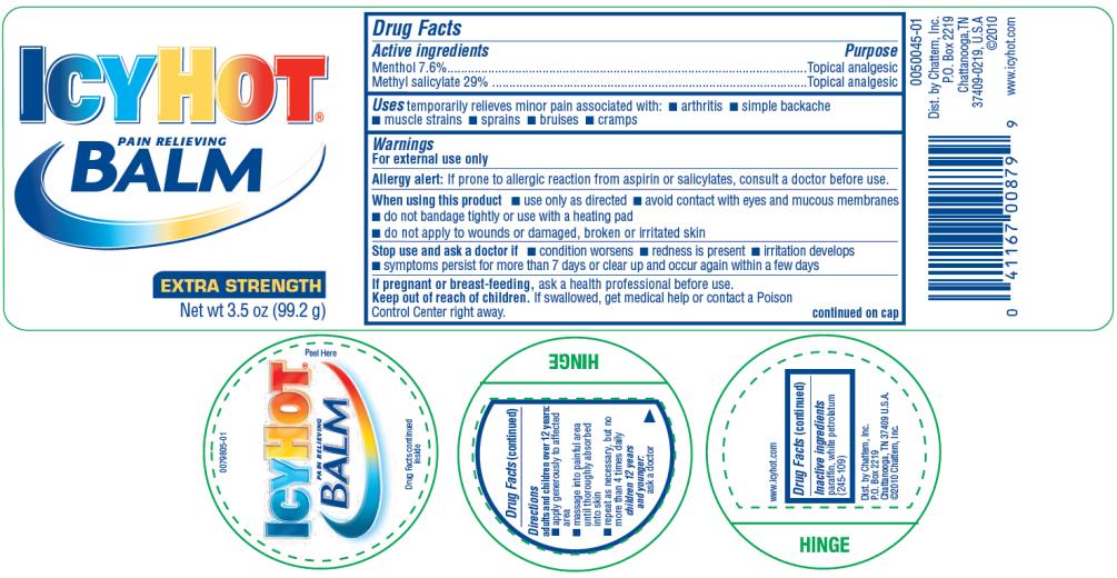 PRINCIPAL DISPLAY PANEL
ICYHOT® PAIN RELIEVING BALM
EXTRA STRENGTH
Net wt 3.5 oz (99.2 g)