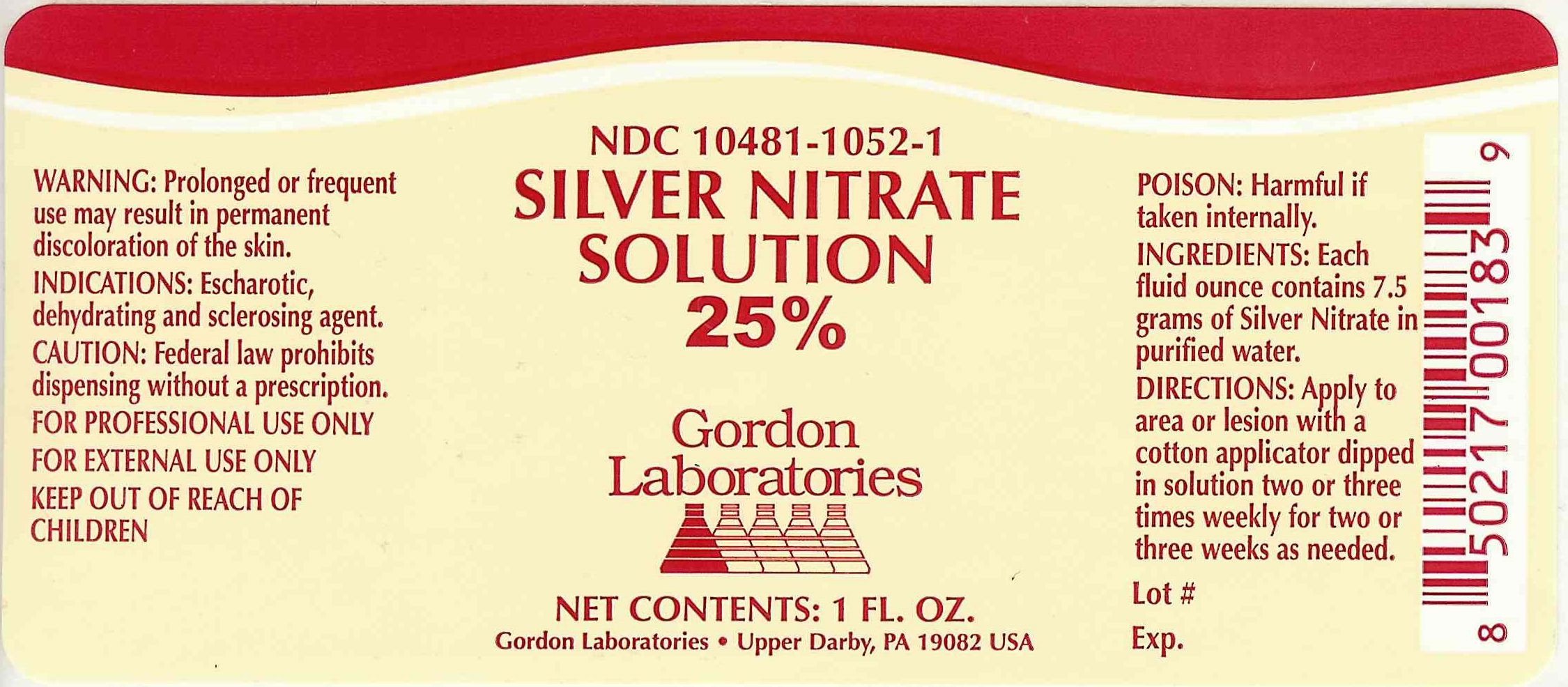 Silver Nitrate By Gordon Laboratories SILVER NITRATE Liquid