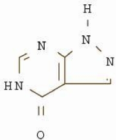 Allopurinol structural formula