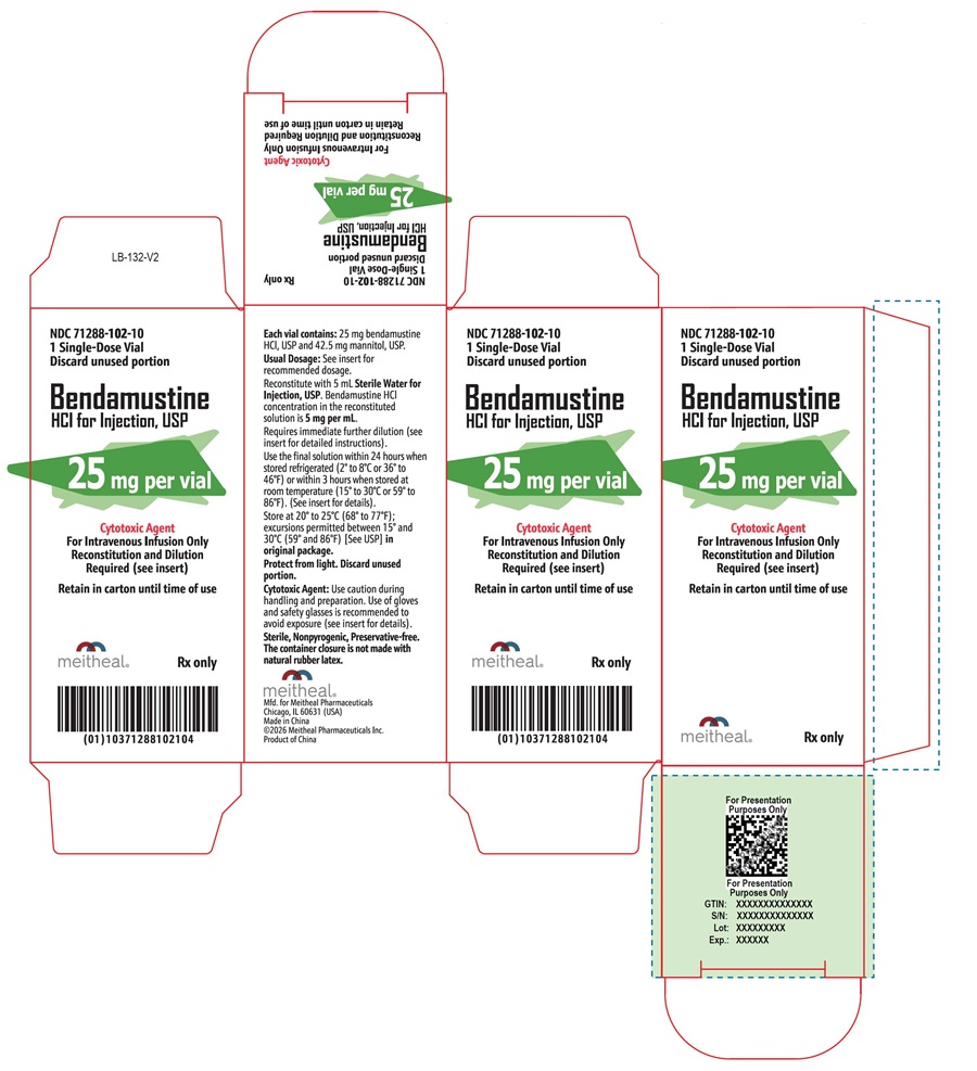PRINCIPAL DISPLAY PANEL – Bendamustine HCl for Injection, USP 25 mg Carton