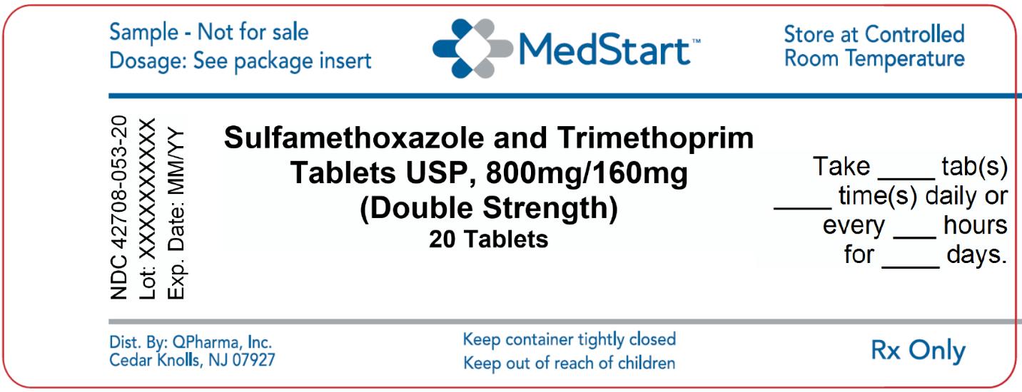 42708-053-20 Sulfamethoxazole and Trimethoprim Tablets USP 800mg-160mg (Double Strength) V2