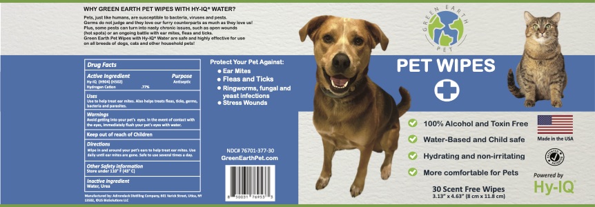 GREEN EARTH PET - 30 ct Pet Wipes