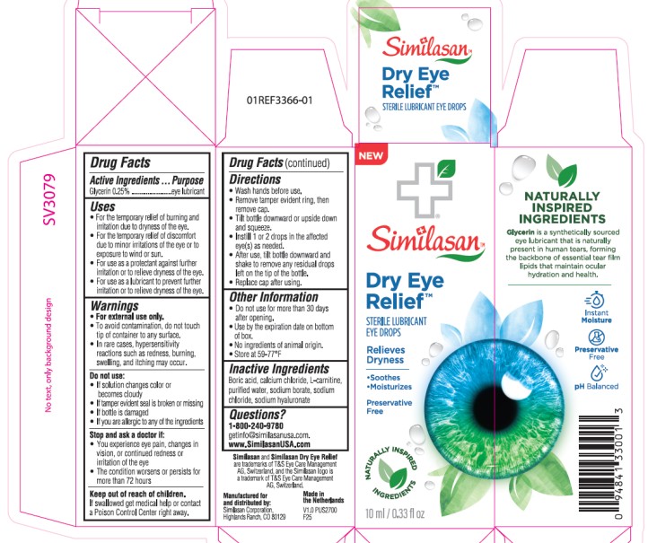 Principle Display Panel
Similasan
Dry Eye Relief
Sterile Lubricant Eye Drops

0.33 FL OZ (10ml)

