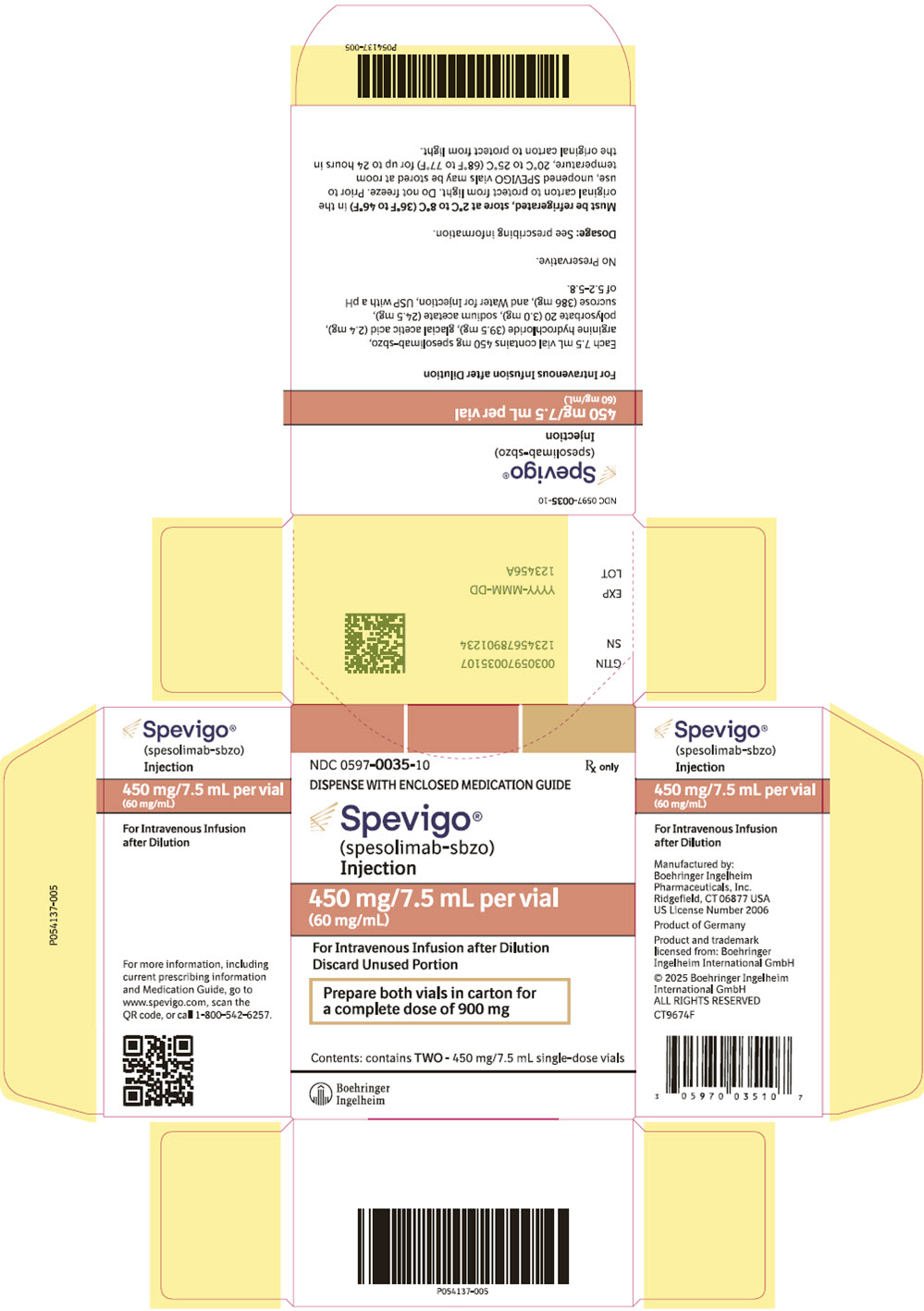 PRINCIPAL DISPLAY PANEL - 450 mg/7.5 mL Vial Carton