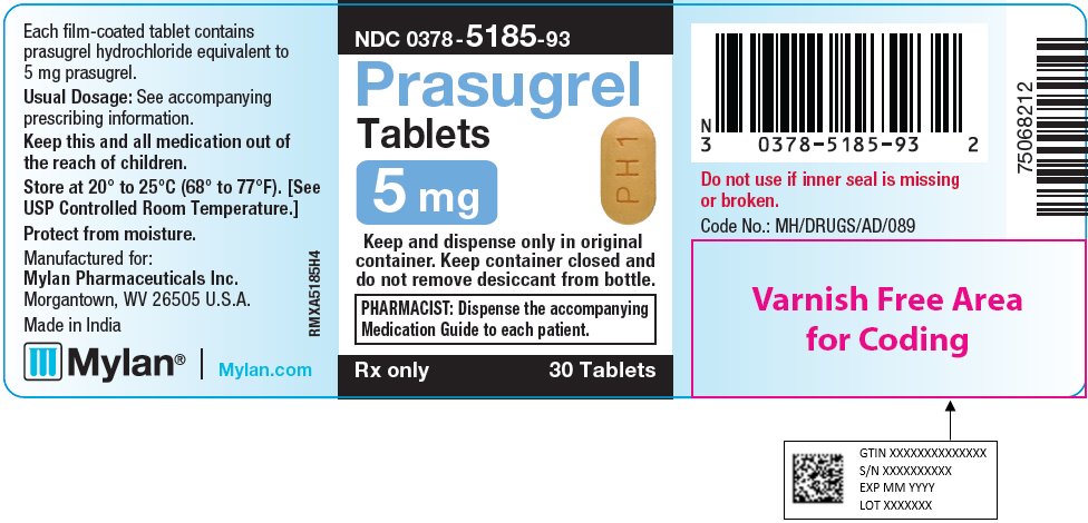 Prasugrel Tablets 5 mg Bottle Label
