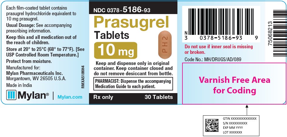 Prasugrel Tablets 10 mg Bottle Label