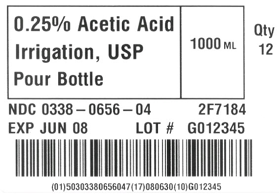 Acetic Acid Representative Carton Label  NDC: <a href=/NDC/0338-0656-04>0338-0656-04</a>