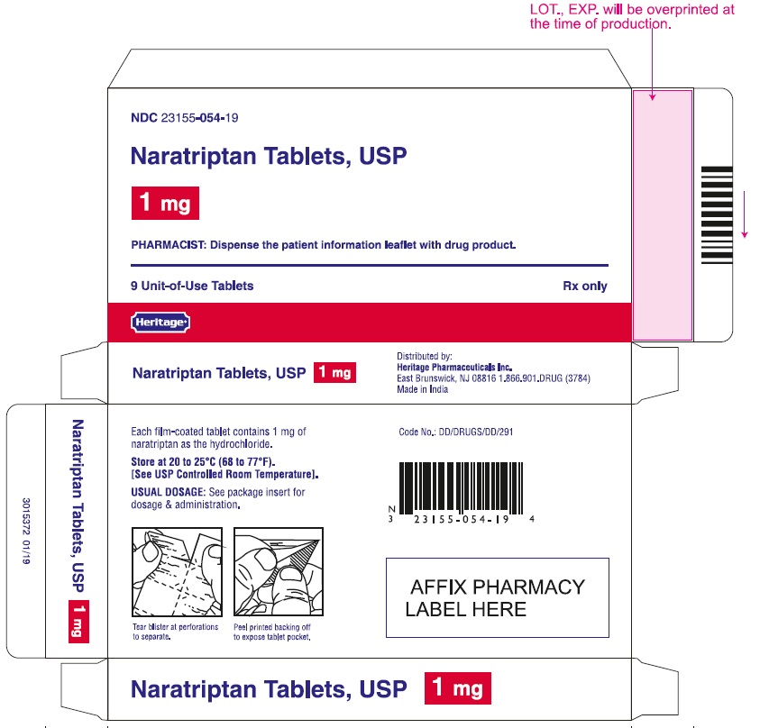 Naratriptan Tablets, USP 1 mg, 9-unit of use tablets