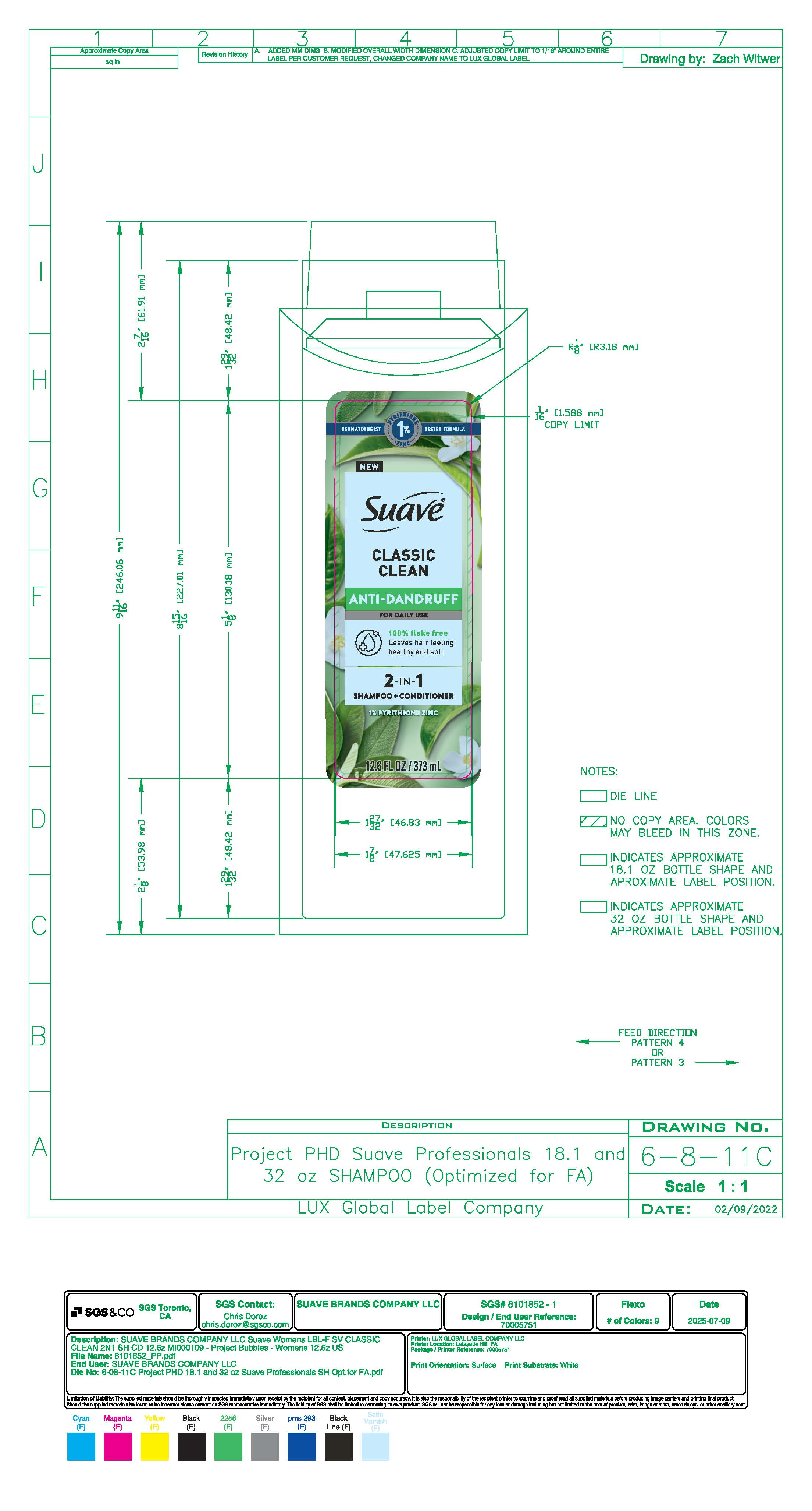 Front Label Classic Clean Anti Dandruff 2in1