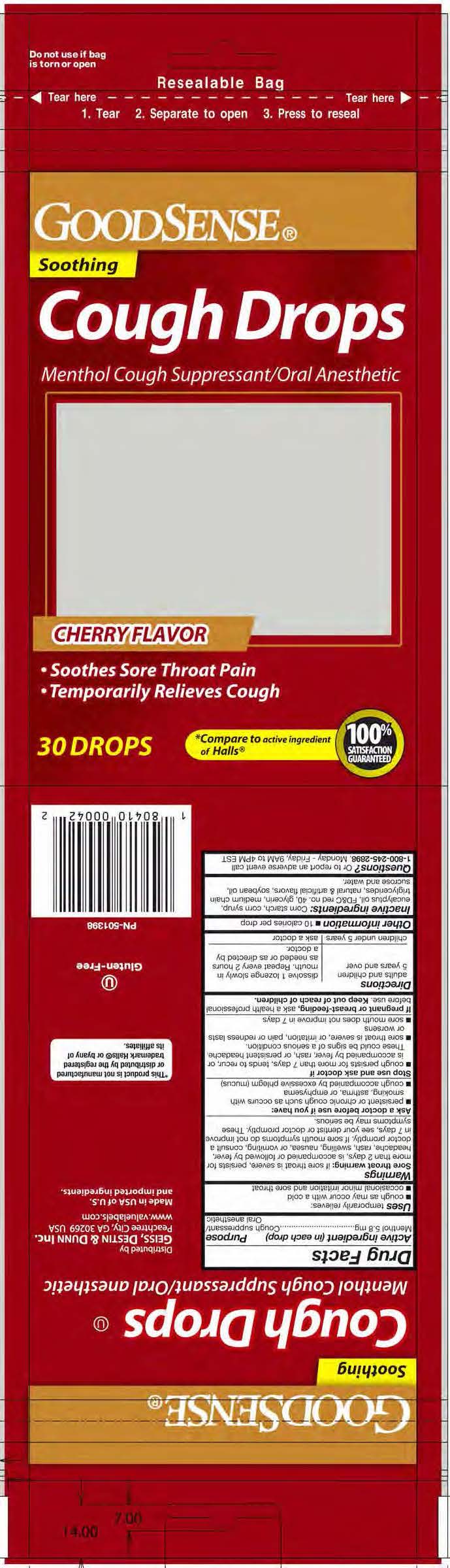 Good Sense Cherry 30ct Cough Drops