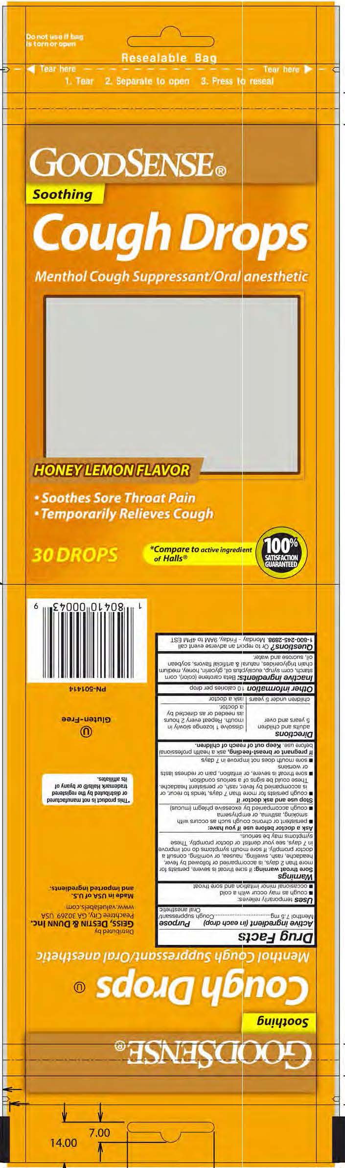 Good Sense Honey Lemon 30ct Cough Drops