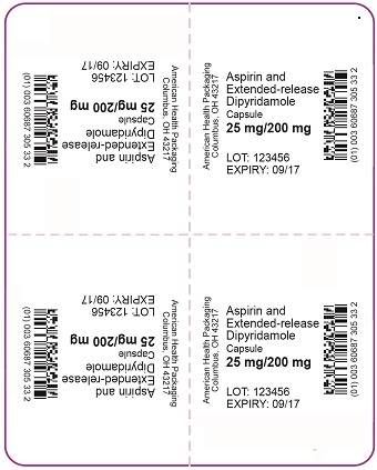 25mg/200mg Aspirin/ ER Dipyridamole Capsule Blister
