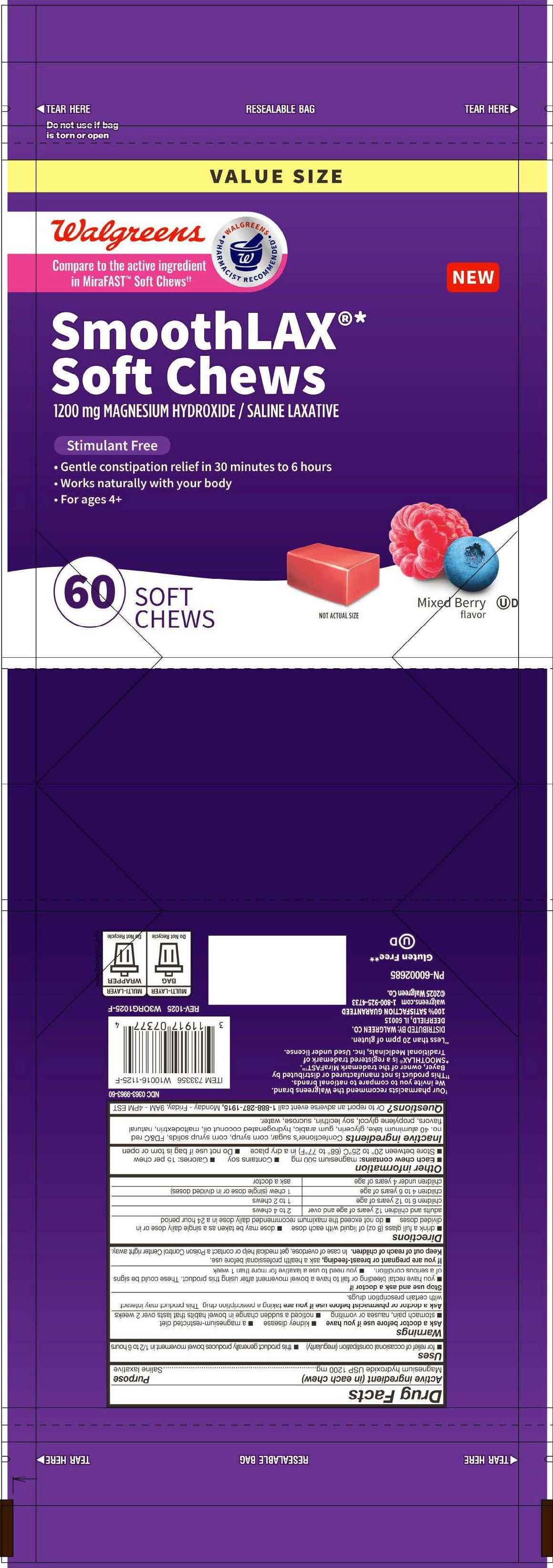 Walgreens Magnesium Hydroxide Laxative SC 60ct