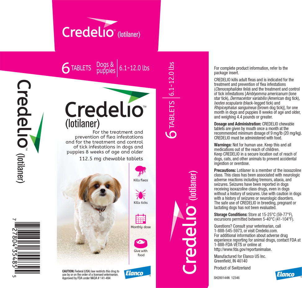 Principal Display Panel - Credelio 112.5 mg 6 Tab Carton Label
