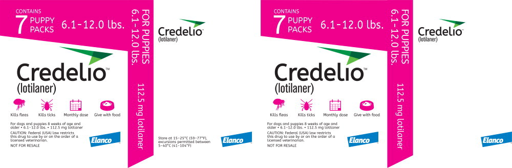 Principal Display Panel - Credelio Puppy Pack 112.5 mg 7 Pack Label
