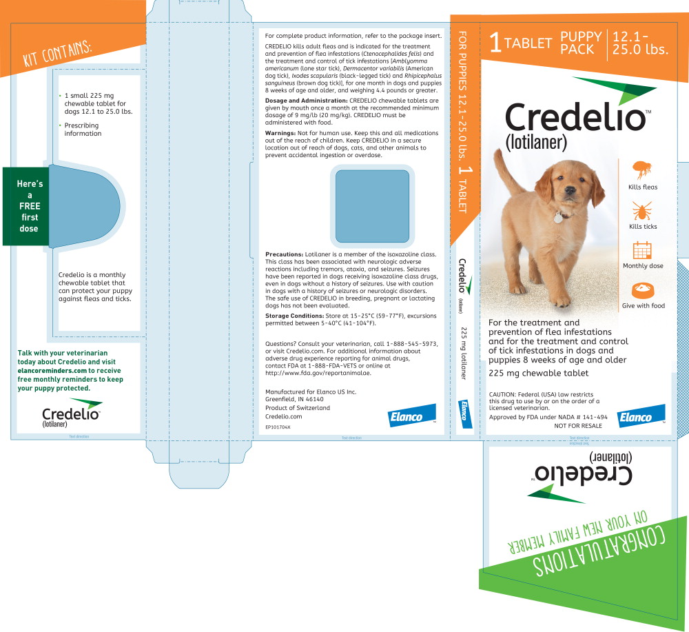 Principal Display Panel - Credelio 225 mg 1 Tab Carton Label
