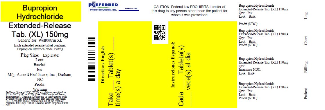 Bupropion Hydrochloride Extended-Release Tab XL 150mg
