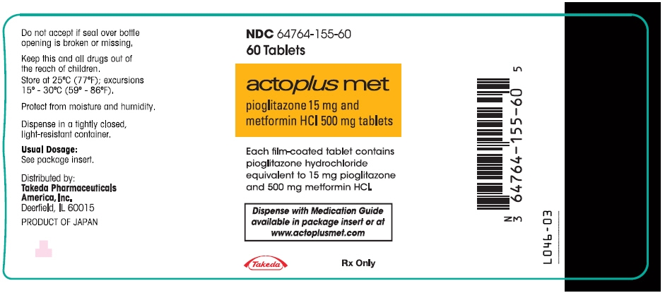 PRINCIPAL DISPLAY PANEL - 15 mg/500 mg Tablet Bottle Label
