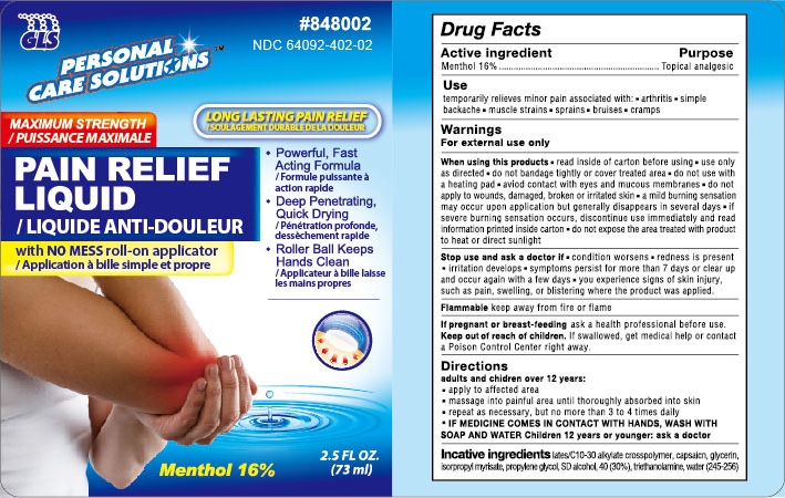 Liquid Roll on pain relief
