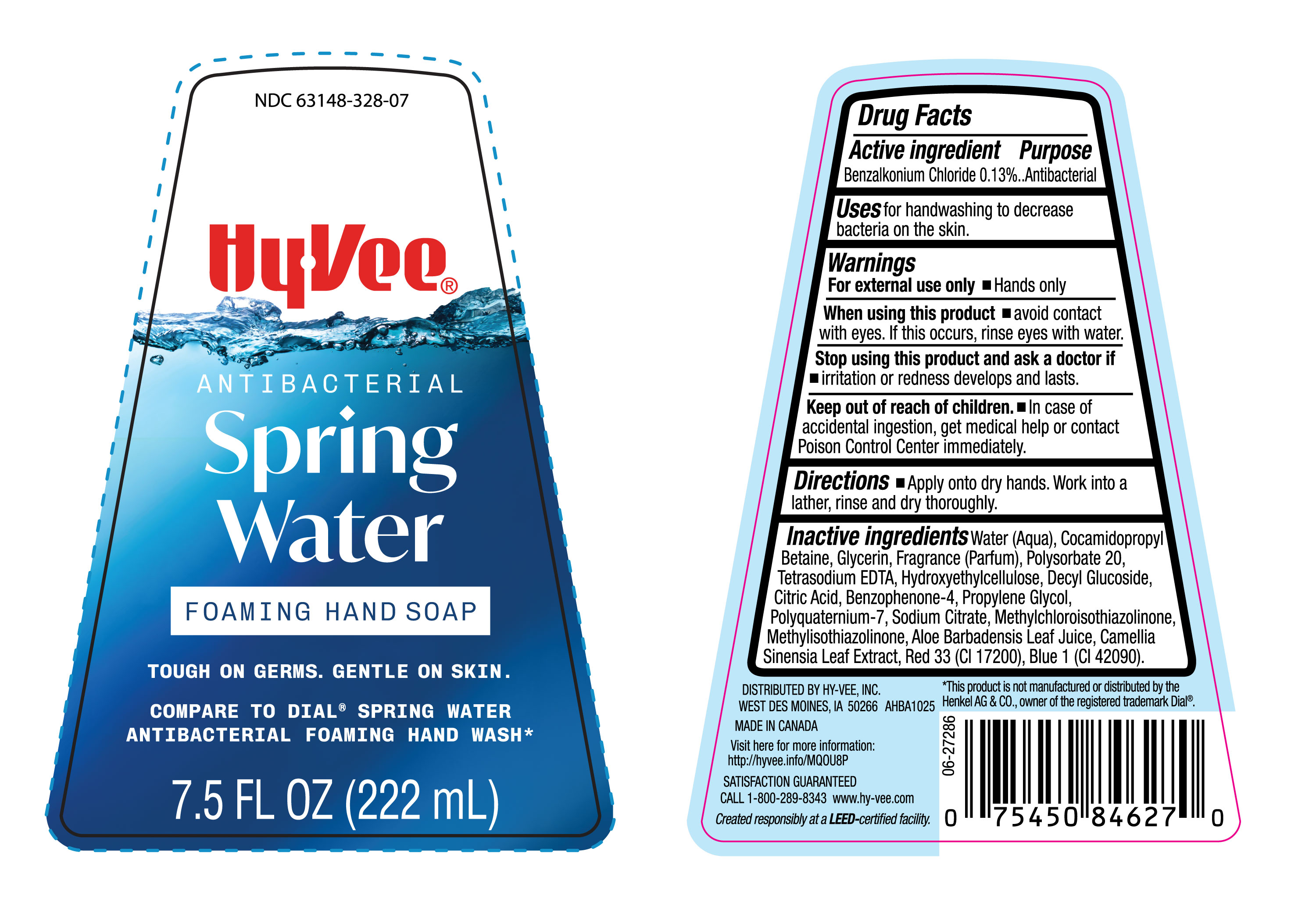HYVEE SPRING WTR AB 6X7.5OZ FHSOAP