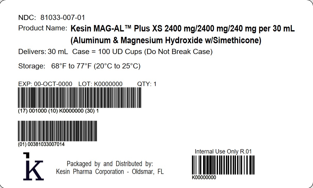Kesin MAG-AL Plus XS Case Label