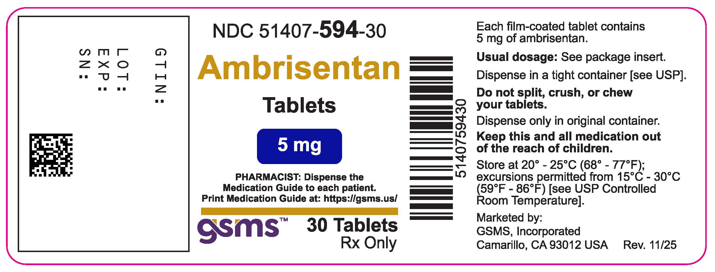 Mock - 51407-594-30LB - Ambrisentan - 5 mg 30 ct - Rev. 1125.jpg