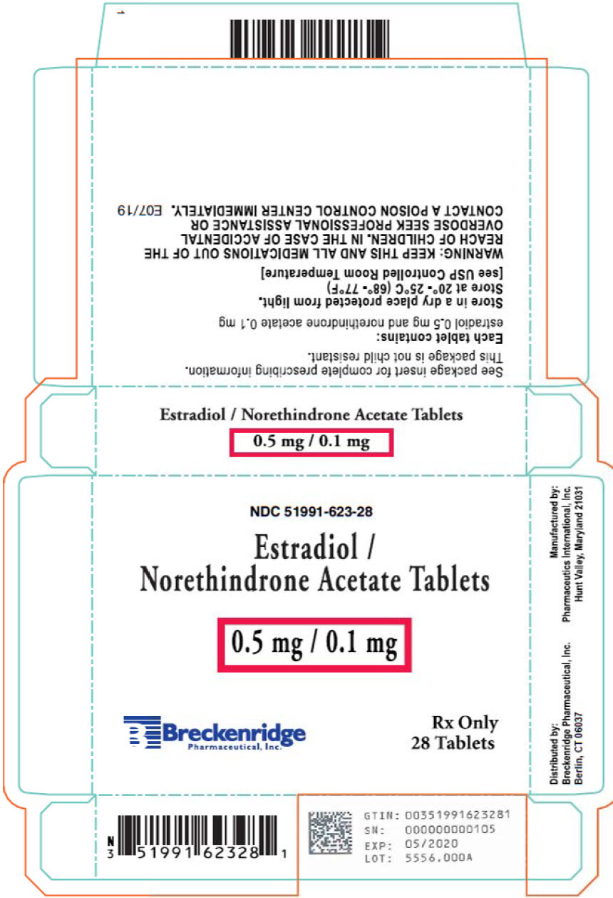 PRINCIPAL DISPLAY PANEL - 0.5 mg / 0.1 mg Tablet Blister Pack Carton