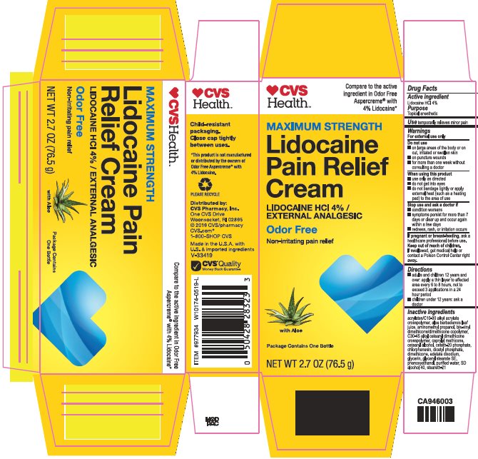 Lidocaine Pain Relief Cream