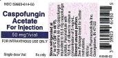 Caspofungin acetate for injection 50 mg NDC: <a href=/NDC/59923-614-50>59923-614-50</a> label