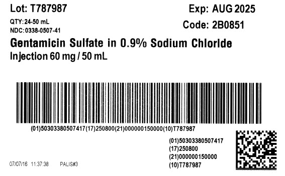 Gentamicin Serialization carton label 2B0851
