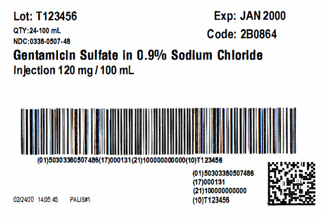 Gentamicin Representative Carton Label 0338-0507-48