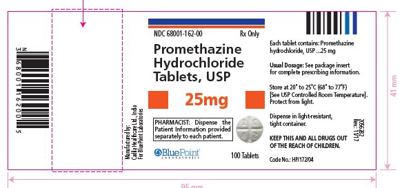 Promethazine Hydrochloride 25mg 100 Tablets Rev 1117