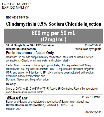 Clindamycin in Sodium Chloride Representative Container Label NDC: <a href=/NDC/0338-9549-50>0338-9549-50</a>
