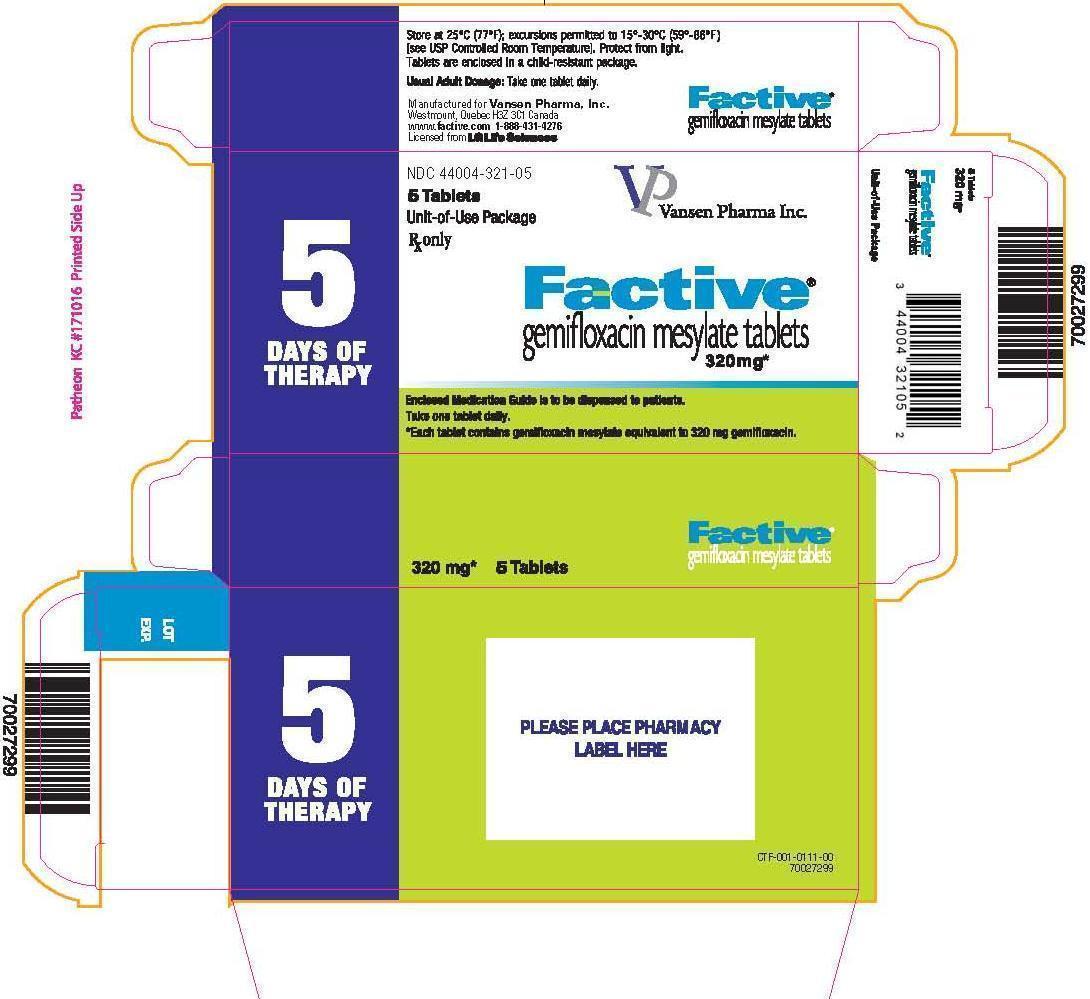 Factive 5 count label