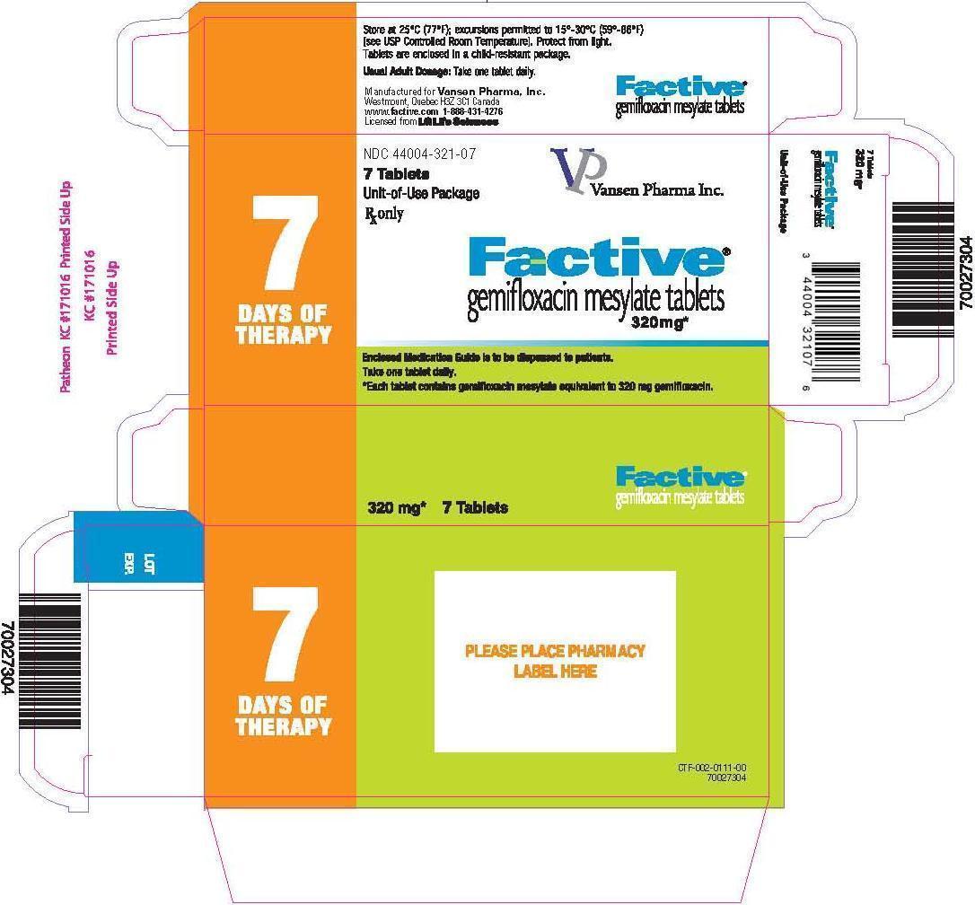 Factive 7 count label