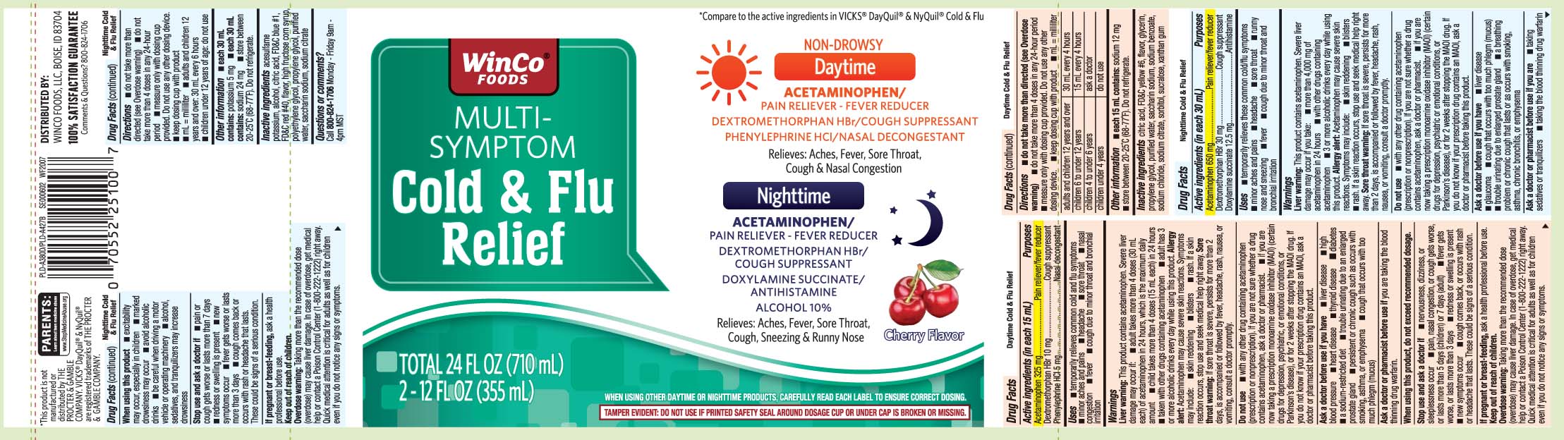 Acetaminophen 325 mg, Dextromethorphan HBr 10 mg, Phenylephrine HCl 5 mg, Acetaminophen 650 mg, Dextromethorphan HBr 30 mg, Doxylamine Succinate 12.5 mg