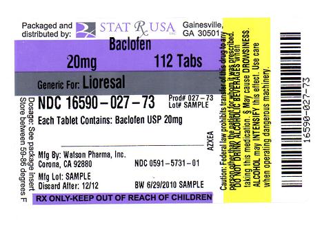 BACLOFEN 20MG LABEL IMAGE