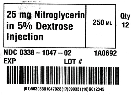 Representative Carton Label - 25 mg Nitroglycerin 0338-1047-02