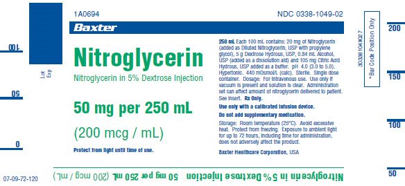 Representative Container_50 mg Nitroglycerin, NDC: <a href=/NDC/0338-1049-02>0338-1049-02</a>