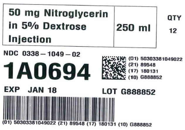 Representative Nitroglycerin in Dextrose Serialization Label 0338-1049-02