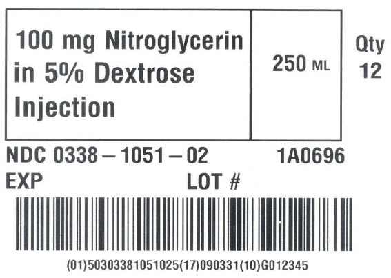 Representative carton label, 100 mg Nitroglycerin
