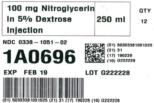 Representative Nitroglycerin in Dextrose Serialization Label 0338-1051-02