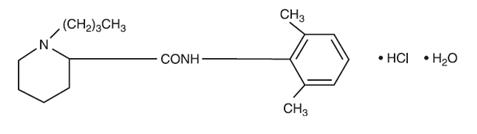 Bupivacaine Hydrochloride structure