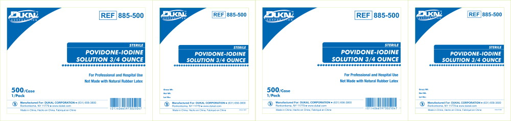 Principal Display Panel - PVP-I 3/4 Ounce Solution Sterile 885-500 Case Label
